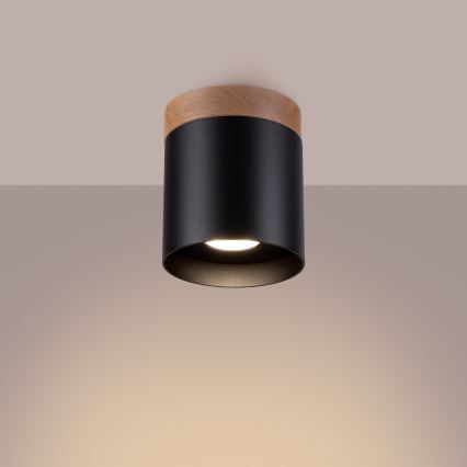 Φωτιστικό σποτ RIF 1xGU10/10W/230V διάμετρος 12 cm μαύρο