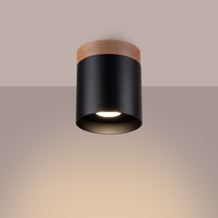 Φωτιστικό σποτ RIF 1xGU10/10W/230V διάμετρος 12 cm μαύρο