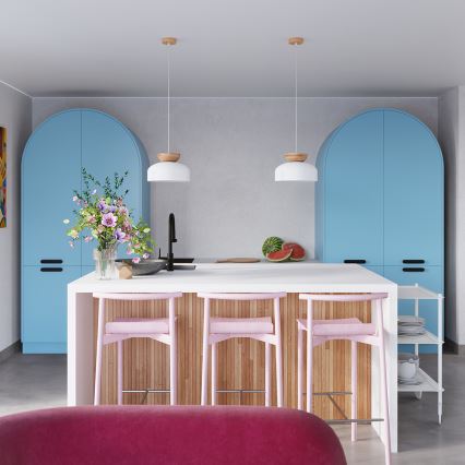 Πολύφωτο με συρματόσχοινο MARION 1xE27/15W/230V διάμετρος 29,5 cm λευκό