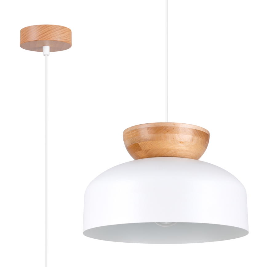 Πολύφωτο με συρματόσχοινο MARION 1xE27/15W/230V διάμετρος 29,5 cm λευκό