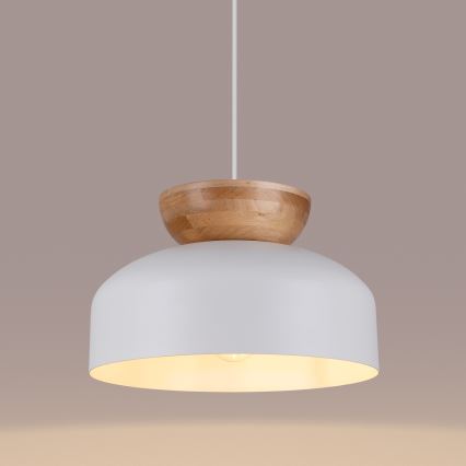 Πολύφωτο με συρματόσχοινο MARION 1xE27/15W/230V διάμετρος 29,5 cm λευκό