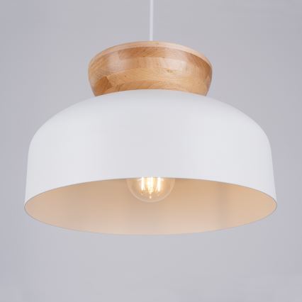 Πολύφωτο με συρματόσχοινο MARION 1xE27/15W/230V διάμετρος 29,5 cm λευκό