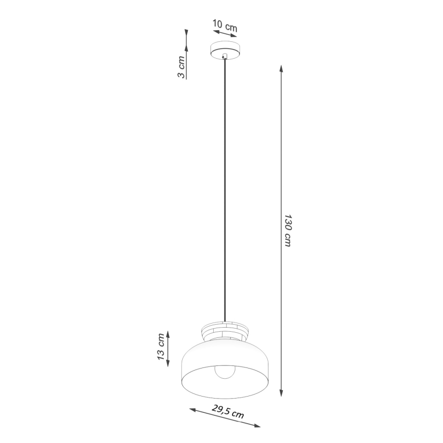 Πολύφωτο με συρματόσχοινο MARION 1xE27/15W/230V διάμετρος 29,5 cm λευκό