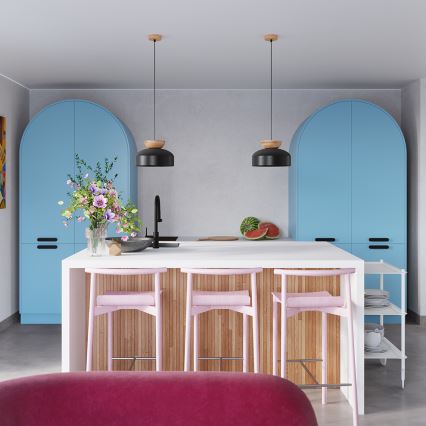 Πολύφωτο με συρματόσχοινο MARION 1xE27/15W/230V διάμετρος 29,5 cm μαύρο