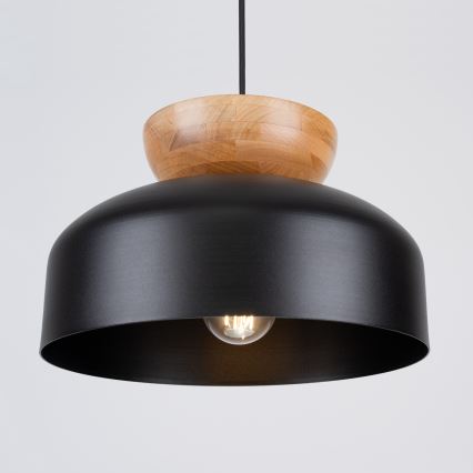 Πολύφωτο με συρματόσχοινο MARION 1xE27/15W/230V διάμετρος 29,5 cm μαύρο