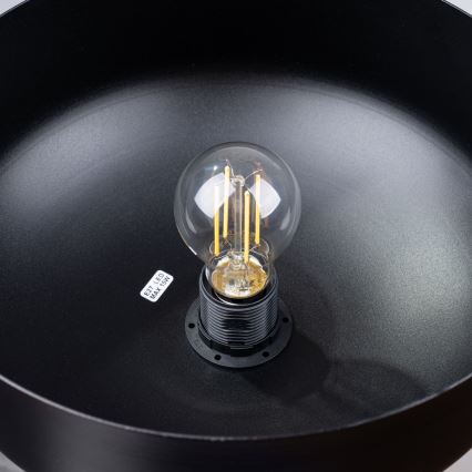 Πολύφωτο με συρματόσχοινο MARION 1xE27/15W/230V διάμετρος 29,5 cm μαύρο