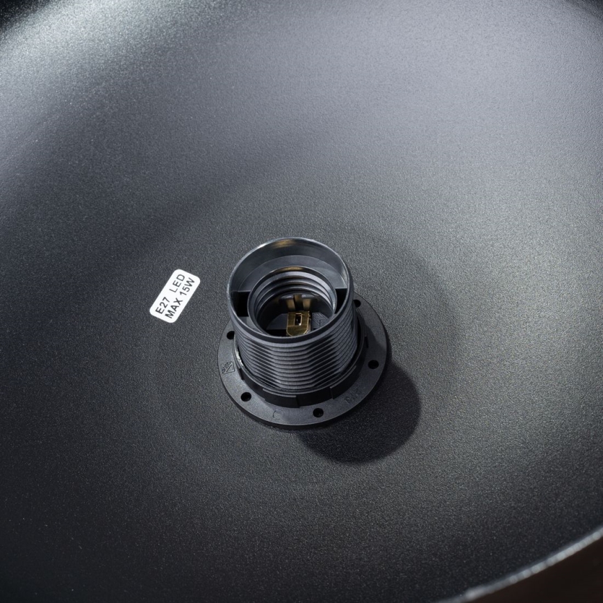 Πολύφωτο με συρματόσχοινο MARION 1xE27/15W/230V διάμετρος 29,5 cm μαύρο