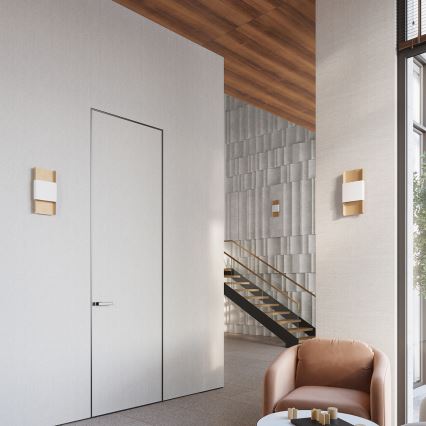 Φωτιστικό τοίχου DURLIN 2xG9/8W/230V χρυσαφί/λευκό