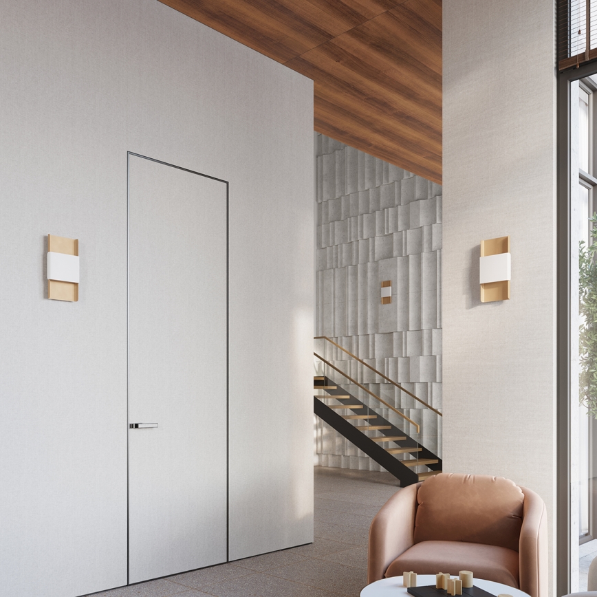 Φωτιστικό τοίχου DURLIN 2xG9/8W/230V χρυσαφί/λευκό