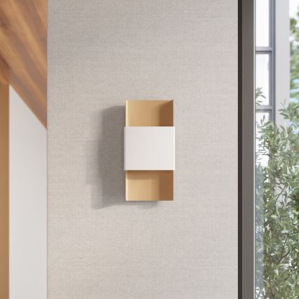 Φωτιστικό τοίχου DURLIN 2xG9/8W/230V χρυσαφί/λευκό