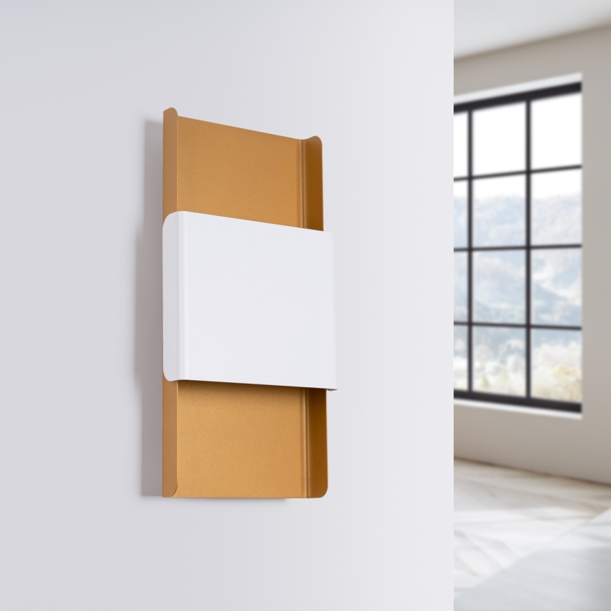 Φωτιστικό τοίχου DURLIN 2xG9/8W/230V χρυσαφί/λευκό