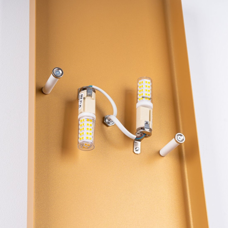 Φωτιστικό τοίχου DURLIN 2xG9/8W/230V χρυσαφί/λευκό