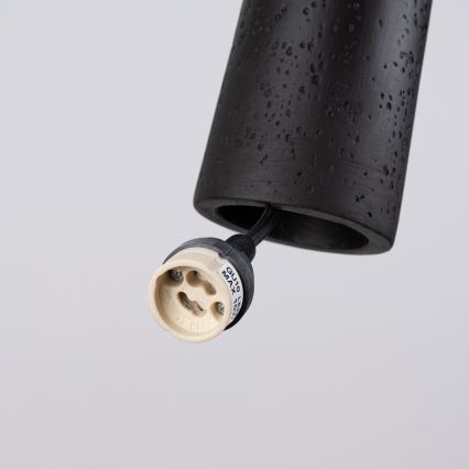 Κρεμαστό φωτιστικό οροφής ELECTRA 1xGU10/10W/230V τσιμέντο/μαύρο