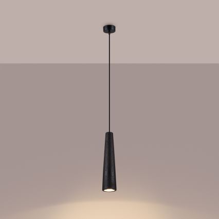 Κρεμαστό φωτιστικό οροφής ELECTRA 1xGU10/10W/230V τσιμέντο/μαύρο