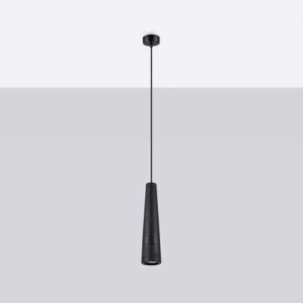 Κρεμαστό φωτιστικό οροφής ELECTRA 1xGU10/10W/230V τσιμέντο/μαύρο