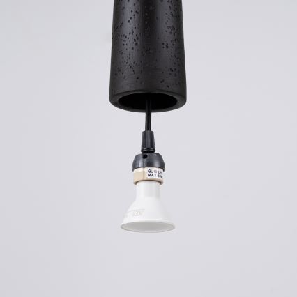 Κρεμαστό φωτιστικό οροφής ELECTRA 1xGU10/10W/230V τσιμέντο/μαύρο