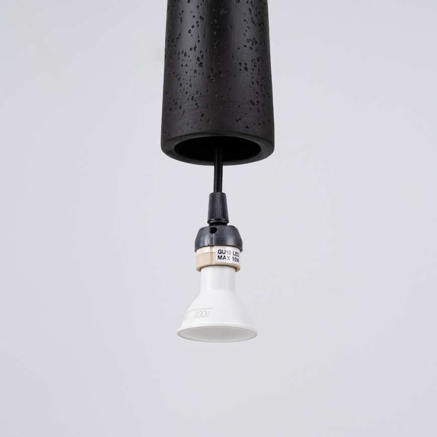 Κρεμαστό φωτιστικό οροφής ELECTRA 1xGU10/10W/230V τσιμέντο/μαύρο