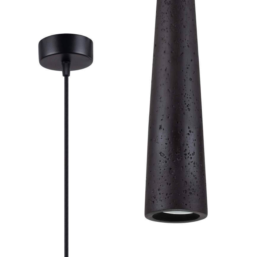 Κρεμαστό φωτιστικό οροφής ELECTRA 1xGU10/10W/230V τσιμέντο/μαύρο