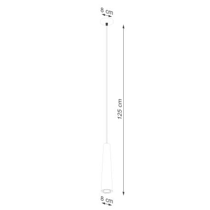 Κρεμαστό φωτιστικό οροφής ELECTRA 1xGU10/10W/230V τσιμέντο/μαύρο