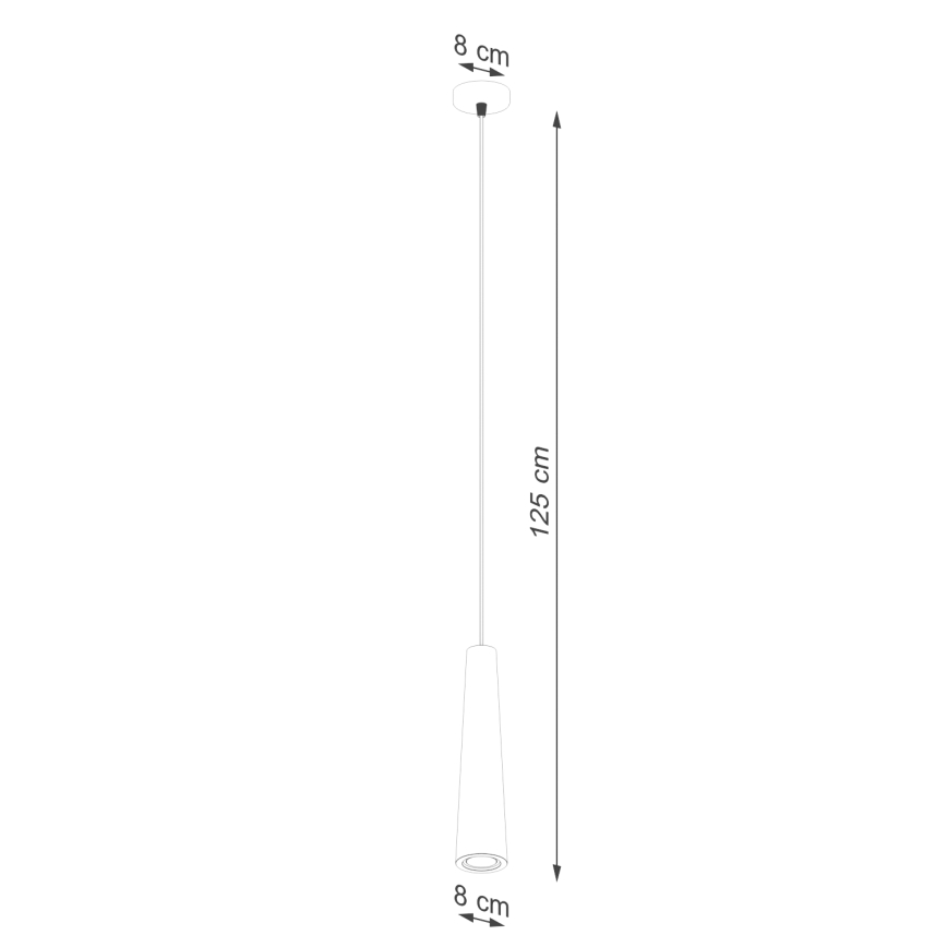 Κρεμαστό φωτιστικό οροφής ELECTRA 1xGU10/10W/230V τσιμέντο/μαύρο
