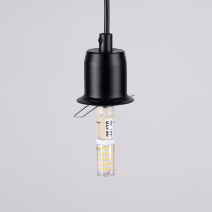 Κρεμαστό φωτιστικό οροφής HYPERION 1xG9/8W/230V μαύρο