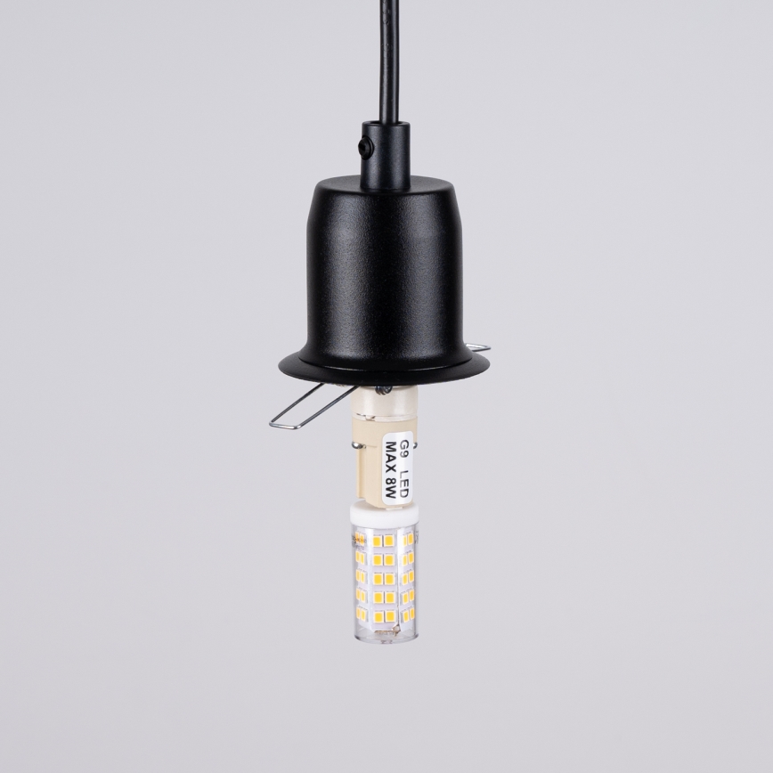 Κρεμαστό φωτιστικό οροφής HYPERION 1xG9/8W/230V μαύρο