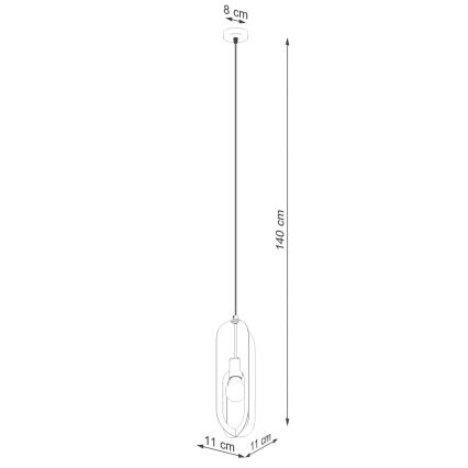 Κρεμαστό φωτιστικό οροφής NICUS 1xE27/15W/230V λευκό