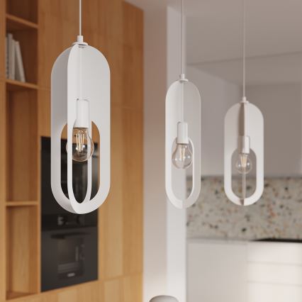 Κρεμαστό φωτιστικό οροφής NICUS 1xE27/15W/230V λευκό