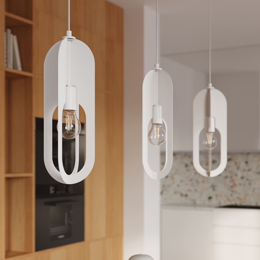 Κρεμαστό φωτιστικό οροφής NICUS 1xE27/15W/230V λευκό