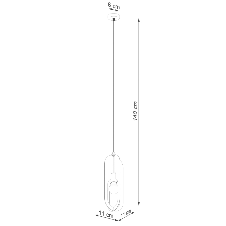 Κρεμαστό φωτιστικό οροφής NICUS 1xE27/15W/230V λευκό