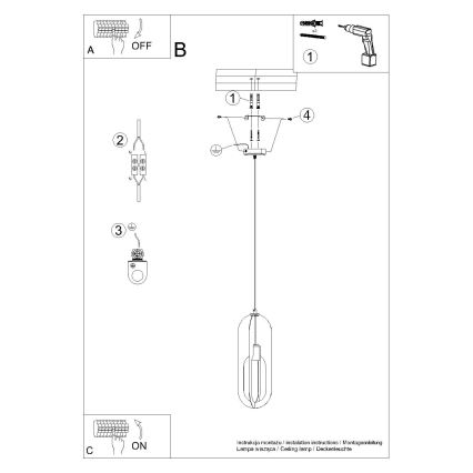 Κρεμαστό φωτιστικό οροφής NICUS 1xE27/15W/230V λευκό