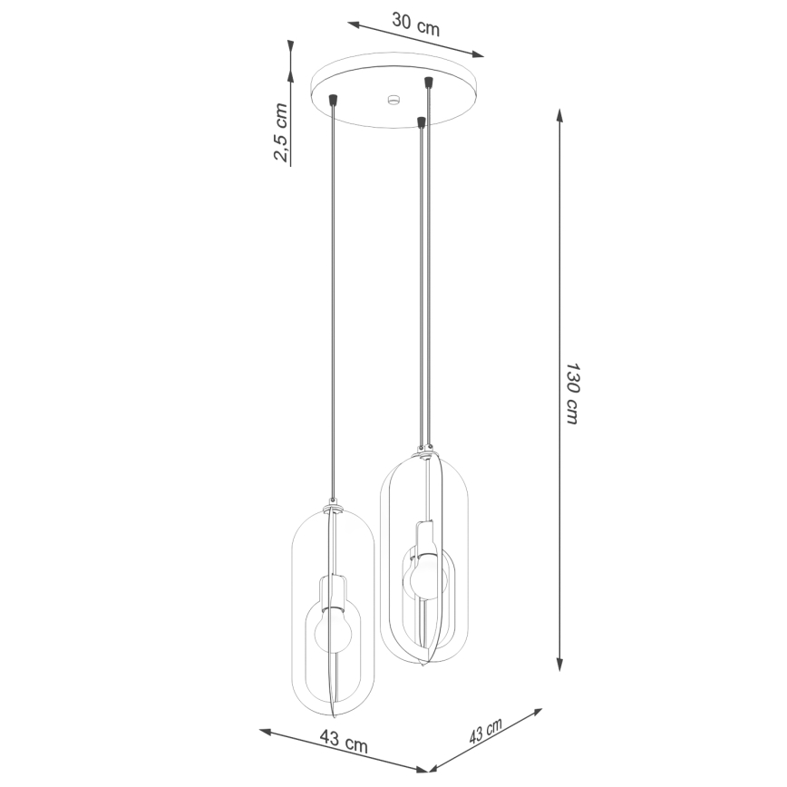 Κρεμαστό φωτιστικό οροφής NICUS 3xE27/15W/230V λευκό
