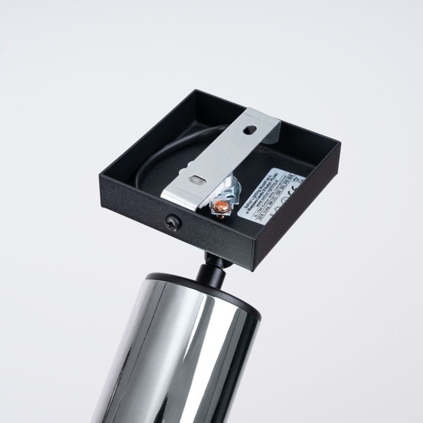 Σποτ τοίχου WINX 1xGU10/10W/230V μαύρο/γυαλιστερό χρώμιο