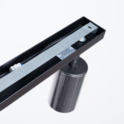 Φωτιστικό σποτ WINX 2xGU10/10W/230V μαύρο/γυαλιστερό χρώμιο