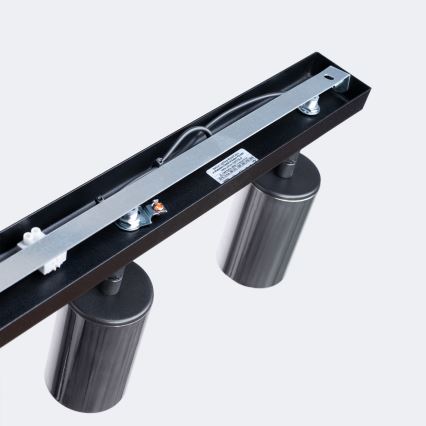 Φωτιστικό σποτ WINX 3xGU10/10W/230V μαύρο/γυαλιστερό χρώμιο