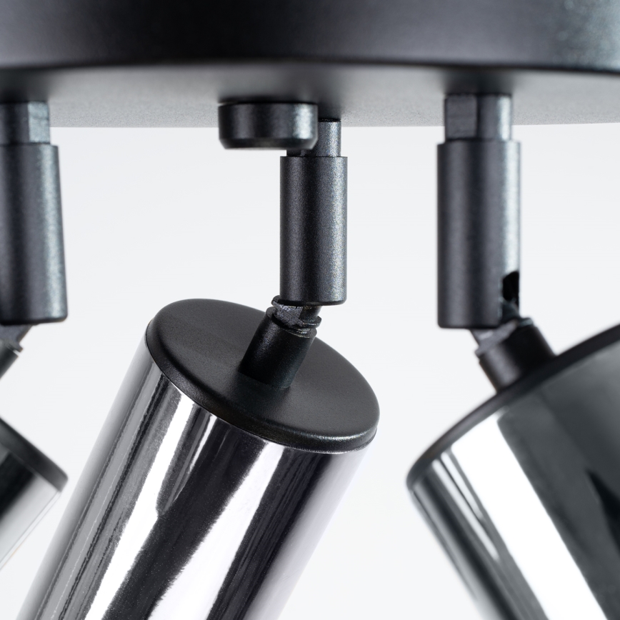 Φωτιστικό σποτ WINX 3xGU10/10W/230V μαύρο/γυαλιστερό χρώμιο