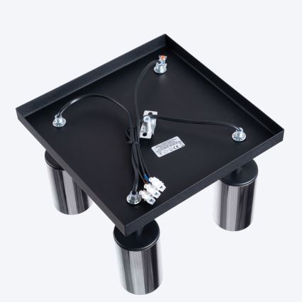 Φωτιστικό σποτ WINX 4xGU10/10W/230V μαύρο/γυαλιστερό χρώμιο