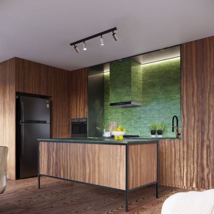 Φωτιστικό σποτ WINX 4xGU10/10W/230V μαύρο/γυαλιστερό χρώμιο