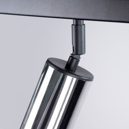 Φωτιστικό σποτ WINX 4xGU10/10W/230V μαύρο/γυαλιστερό χρώμιο