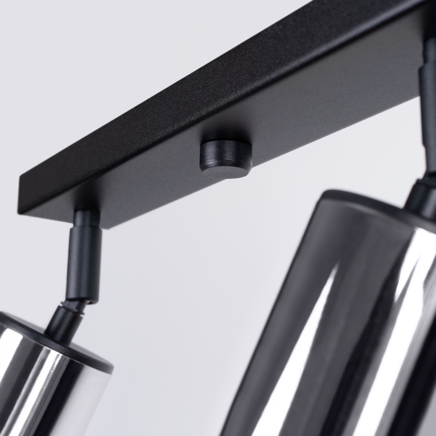 Φωτιστικό σποτ WINX 4xGU10/10W/230V μαύρο/γυαλιστερό χρώμιο