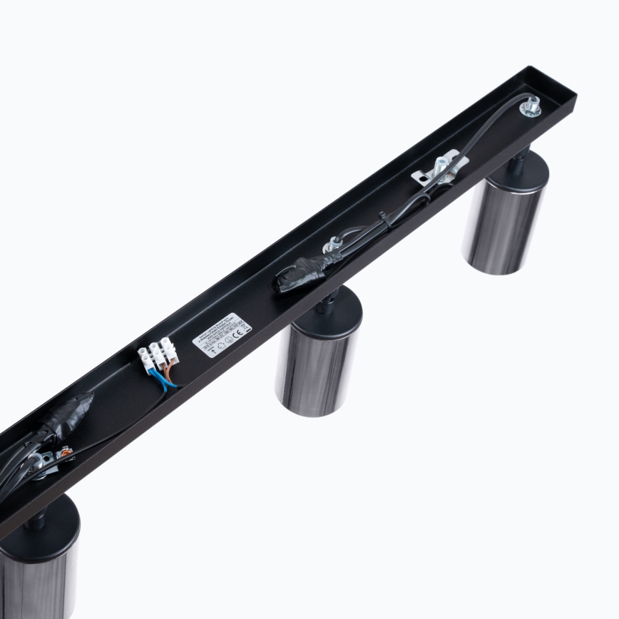 Φωτιστικό σποτ WINX 4xGU10/10W/230V μαύρο/γυαλιστερό χρώμιο