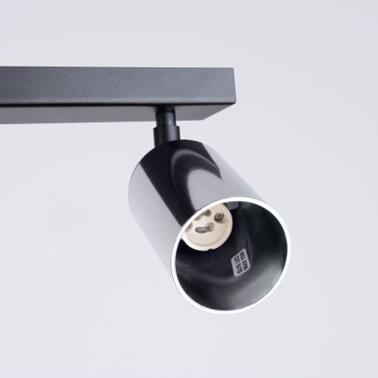 Φωτιστικό σποτ WINX 6xGU10/10W/230V μαύρο/γυαλιστερό χρώμιο