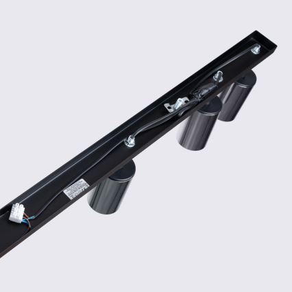 Φωτιστικό σποτ WINX 6xGU10/10W/230V μαύρο/γυαλιστερό χρώμιο
