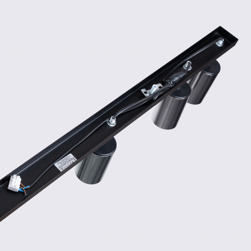 Φωτιστικό σποτ WINX 6xGU10/10W/230V μαύρο/γυαλιστερό χρώμιο