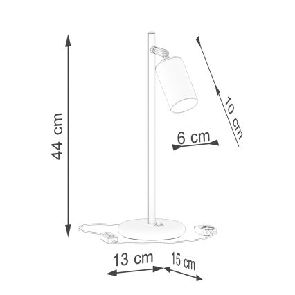 Eπιτραπέζιο φωτιστικό WINX 1xGU10/10W/230V μαύρο/γυαλιστερό χρώμιο