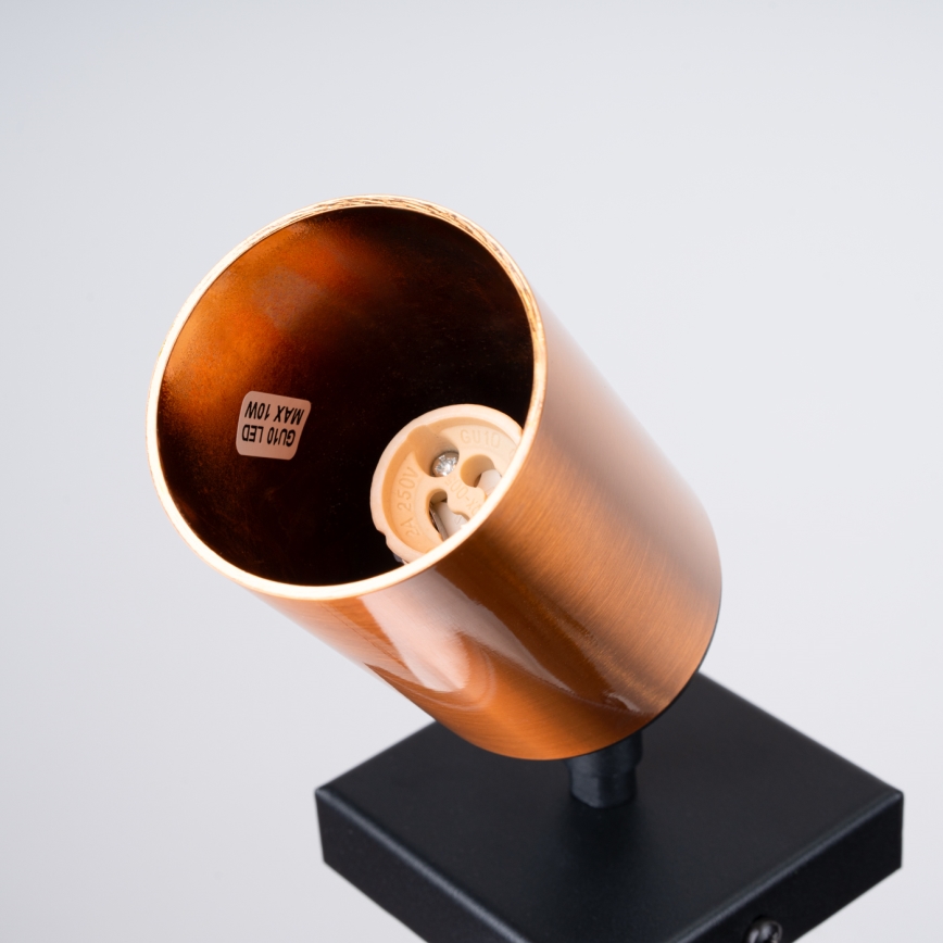 Προβολέας τοίχου WINX 1xGU10/10W/230V μαύρο/χαλκός