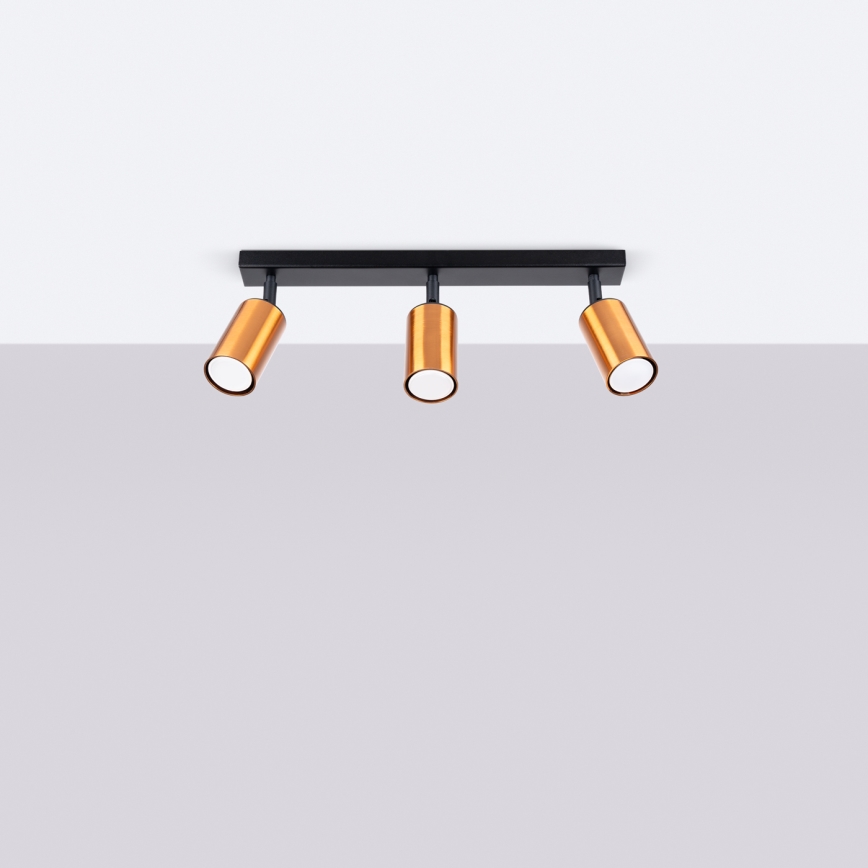 Φωτιστικό σποτ WINX 3xGU10/10W/230V μαύρο/χαλκός