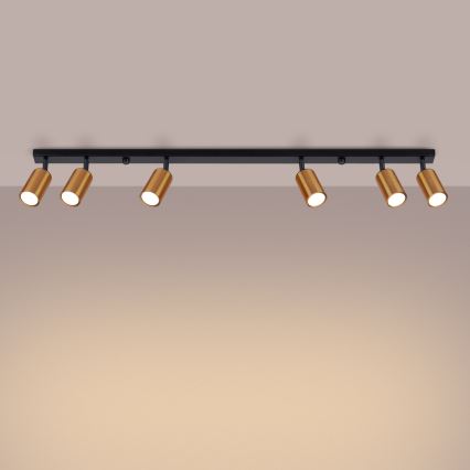 Φωτιστικό σποτ WINX 6xGU10/10W/230V μαύρο/χαλκός
