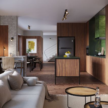 Προβολέας τοίχου WINX 1xGU10/10W/230V μαύρο/χρυσαφί