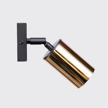 Προβολέας τοίχου WINX 1xGU10/10W/230V μαύρο/χρυσαφί